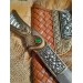 Viking knife. Anglo-Saxon long scramasax. Hand-forged blade