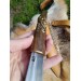 Hand-forged Viking knife. Norse seax with Raven handle