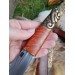 Norse knife with Raven handle. Leather sheath with Dragon 