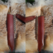 Norse knife with Raven handle. Leather sheath with Dragon 