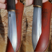 Handcrafted Norse knife. Damascus steel & Raven handle.