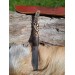 Handcrafted Norse knife. Damascus steel & Raven handle.
