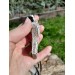 Moose antler Thor's Hammer amulet with Celtic Knot & Wolf