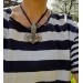 Moose antler Thor's Hammer amulet with Celtic Knot & Wolf