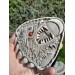 Hand-carved Viking amulet – Wolf, sun & moon symbol
