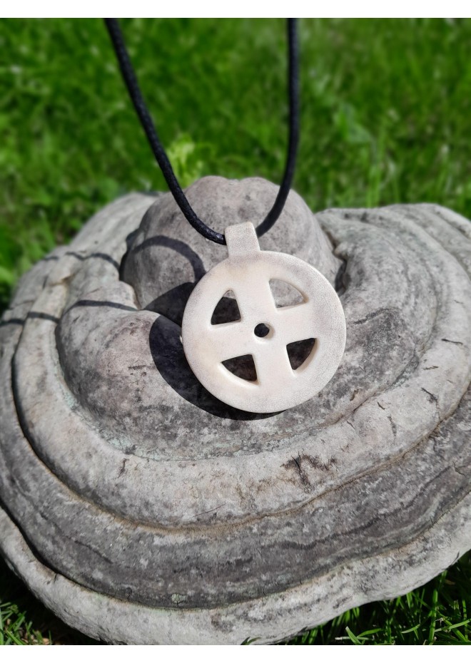 Handcrafted Norse talisman. Viking Solar cross pendant