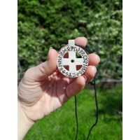 Antler sun cross Odin amulet with Elder Futhark ring.