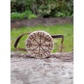 Hand-carved Viking Compass amulet from moose antler