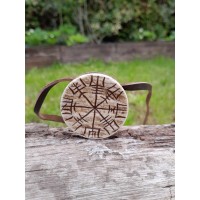 Hand-carved antler Vegvisir pendant. Viking Compass.