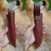 Norse knife "Odin" with antler hand-carved handle & sheath.