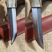 Norse knife "Odin" with antler hand-carved handle & sheath.
