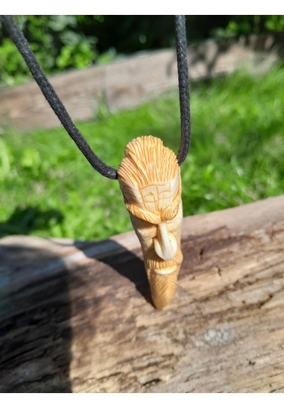 Odin amulet. Norse talisman carved from antler