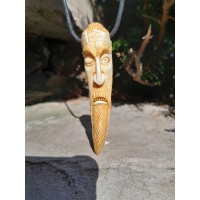 Odin amulet. Norse talisman carved from antler