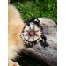 Norse antler amulet with Vegvisir, Alatyr & pink stone Norse antler amulet with Vegvisir, Alatyr & pink stone