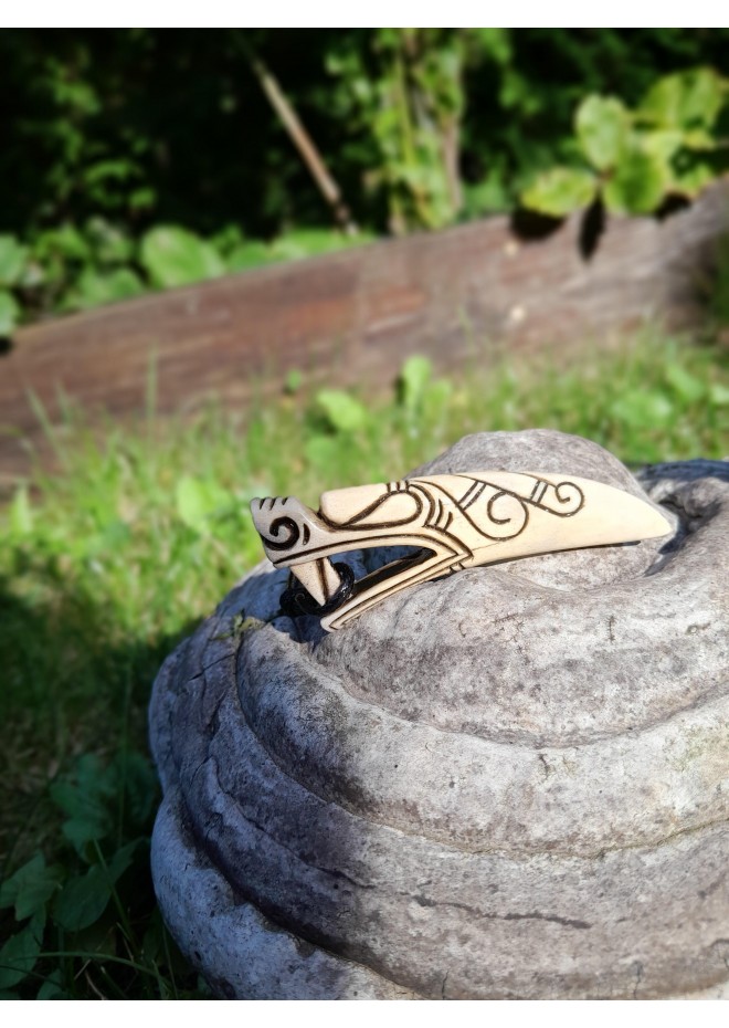 Norse Viking Dragon antler amulet, pendant