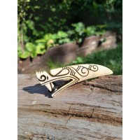 Viking Dragon head amulet – hand-carved moose antler