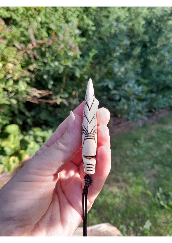 Norse Viking Dragon antler amulet, pendant
