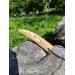 Hand-carved Viking raven pendant from antler