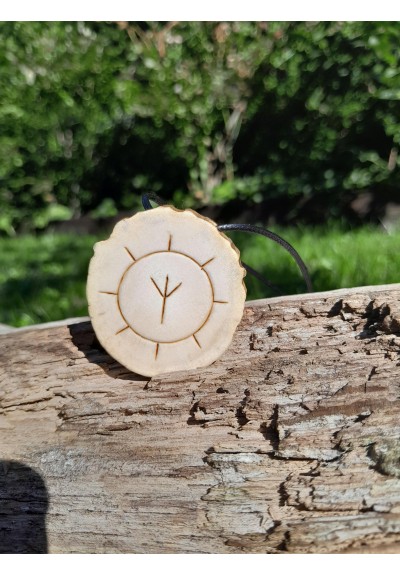 Viking moose antler amulet – Helm of Awe & Algiz rune