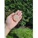 Hand-carved moose antler Viking talisman.  Helm of Awe amulet