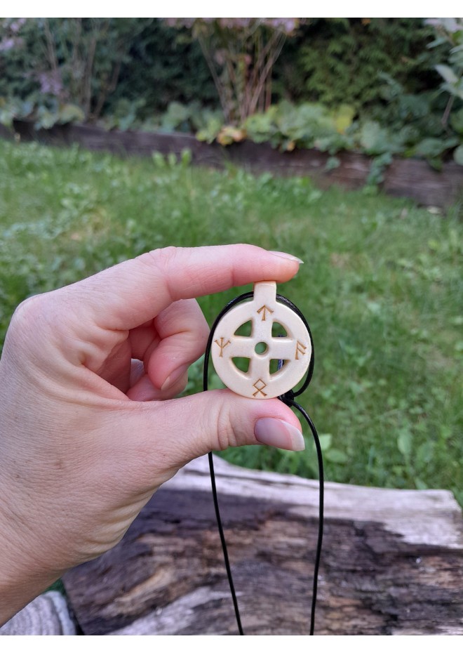 Viking Solar cross necklace with Algiz, Tiwaz, Odal & Ansuz