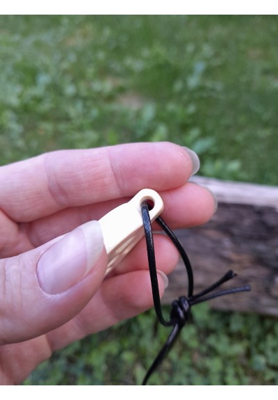 Hand-carved Viking rune pendant – Odin’s cross solar amulet