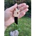 Viking Wolf amulet with green gemstone eye