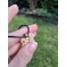 Viking Wolf amulet with green gemstone eye