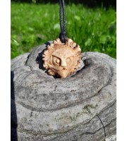 Norse amulet of Odin with Helm of Awe. Antler hand-carved Norse amulet of Odin with Helm of Awe. Antler hand-carved