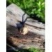 Hand-carved Odin amulet from moose antler with Helm of Awe