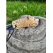 Hand-carved Viking bear amulet with Algiz rune