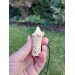 Hand-carved Viking bear amulet with Algiz rune