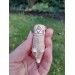 Hand-carved Viking bear amulet with Algiz rune