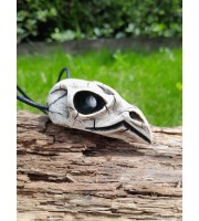 Raven skull amulet | hand-carved moose antler Viking pendant