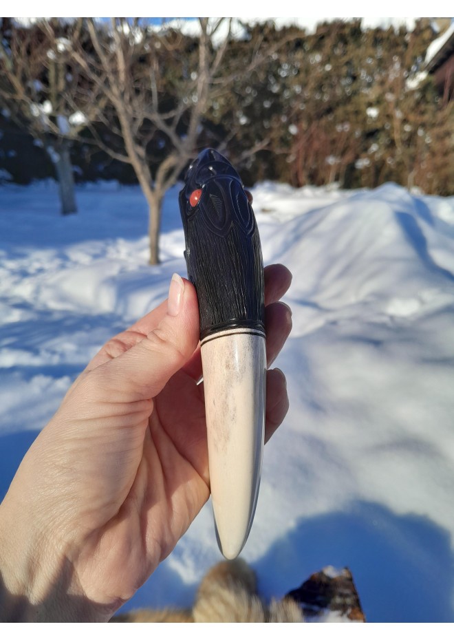 Fenrir wolf head Viking amulet pendant