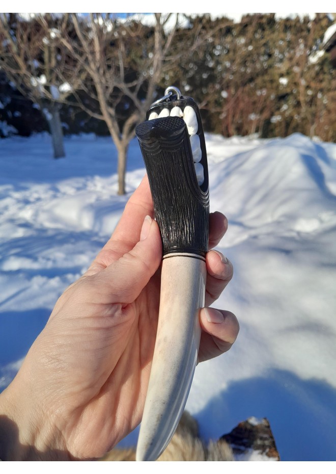 Fenrir wolf head Viking amulet pendant