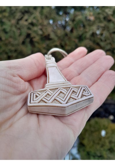 Custom Mjölnir pendant in Anglo-Saxon style 