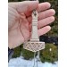 Hand-carved Thor’s Hammer moose antler amulet