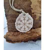 Hand-carved Viking Helm of Awe moose antler amulet Hand-carved Viking Helm of Awe moose antler amulet