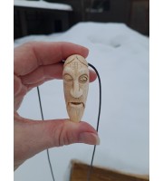 Odin amulet with Ansuz rune hand-carved from moose antler Odin amulet with Ansuz rune hand-carved from moose antler