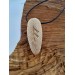 Hand-carved Odin pendant with Ansuz rune
