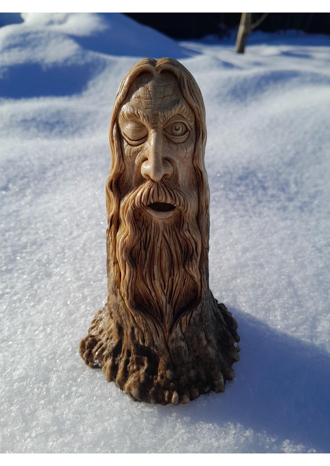 Odin figurine carved from real moose antler