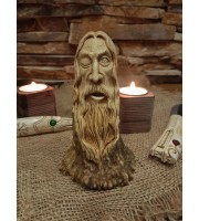 Hand-carved Odin statue from genuine moose antler