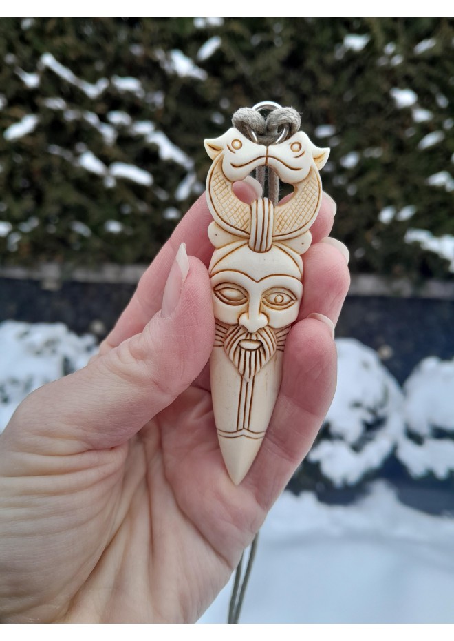 Custom Odin spear pendant with Dragon design