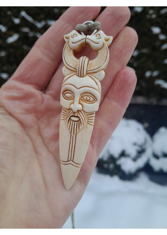 Custom Odin spear pendant with Dragon design