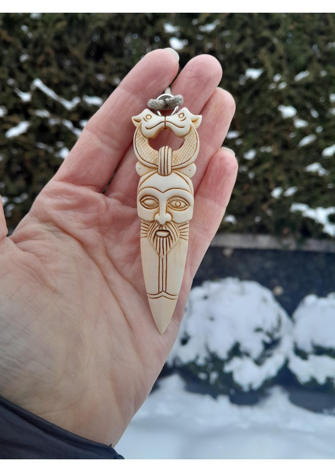 Custom Odin spear pendant with Dragon design