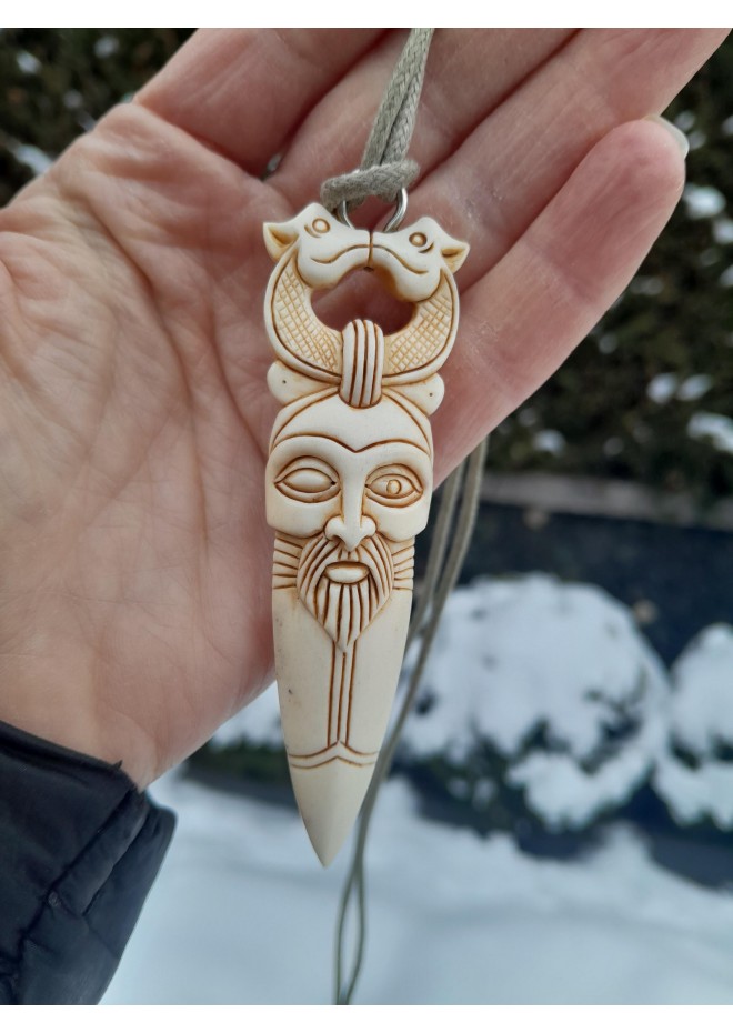 Custom Odin spear pendant with Dragon design