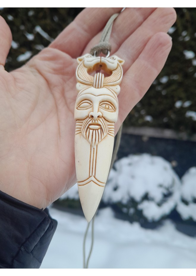 Custom Odin spear pendant with Dragon design