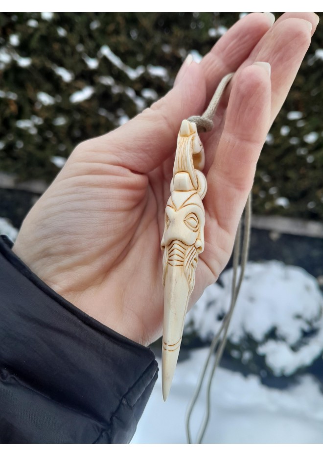 Custom Odin spear pendant with Dragon design