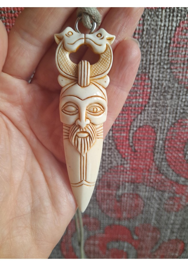 Custom Odin spear pendant with Dragon design